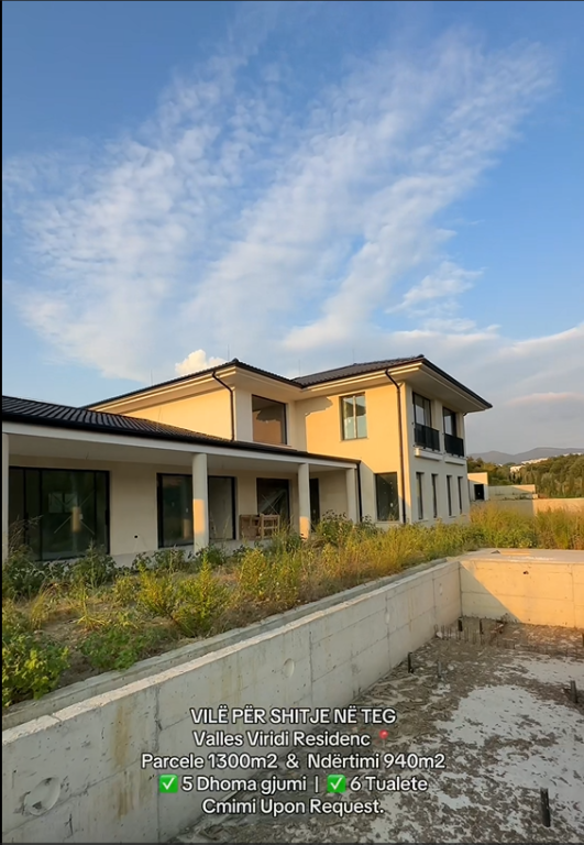 🏡 VILË PËR SHITJE – VALLES VIRIDI RESIDENCE | PRANË TEG
