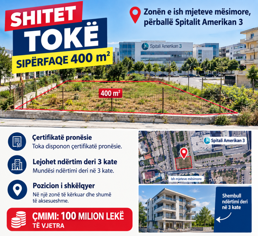 SHITET TOKË NË TIRANË