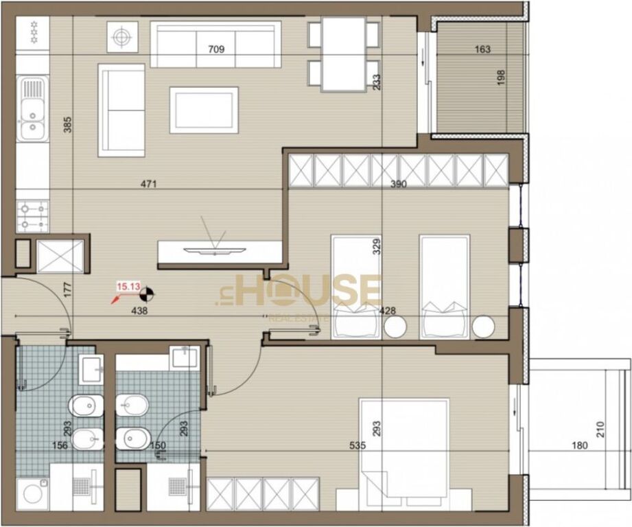 APARTAMENT 2+1+2 NE SHITJE NE KAMEZ