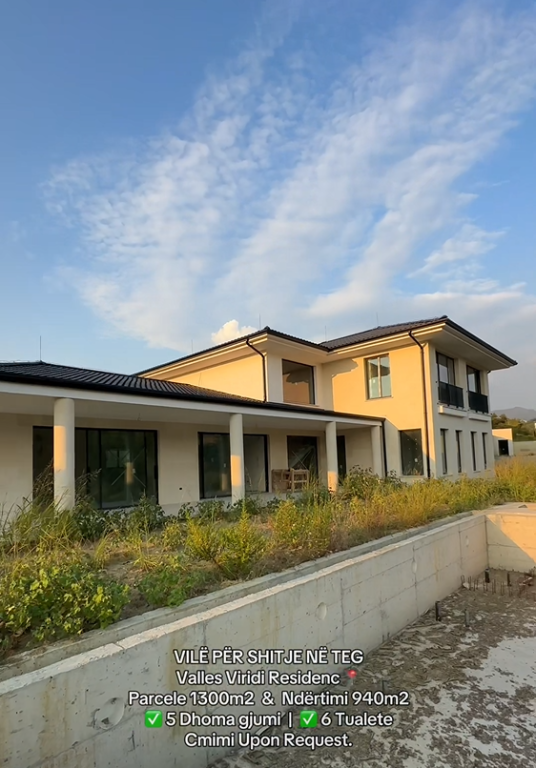 🏡 VILË PËR SHITJE – VALLES VIRIDI RESIDENCE | PRANË TEG