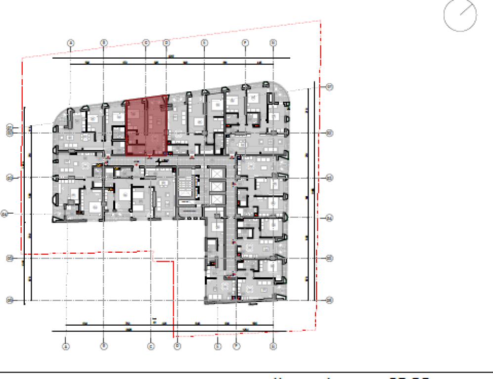 Appartamento 43 – 1+1 | 69.75 m² | Piano +6