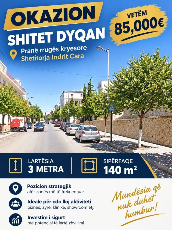 💥Occasione Vendesi negozio vicino alla strada principale, Kavaja💥 ‼️Più economico del prezzo di un appartamento ‼️