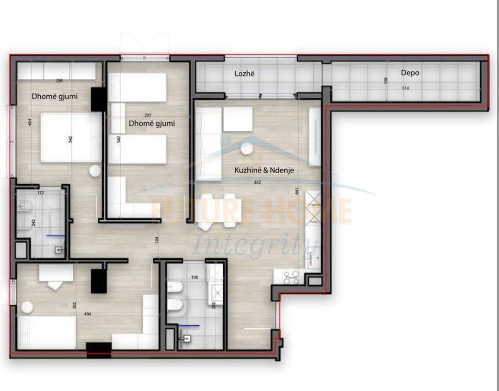For sale, Apartment 3+1+2+Storage, Splendor Residence, Tirana.