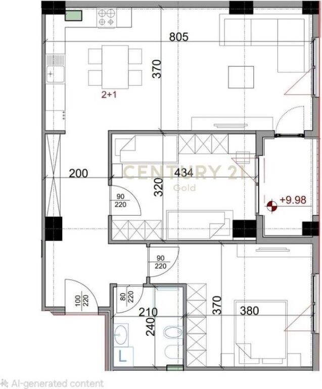 Shitet Apartament 2+1 te Kompleksi Aura ne Rr. Dritan Hoxha