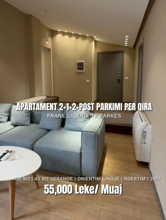 Apartment 2+1+2+Veranda+Parking Space for rent at Farka Lake, Farke! 55,000 Leke!