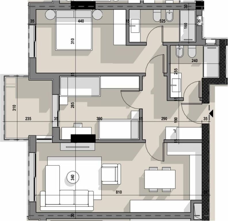 Shitet Apartament 2+1 ne Kompleks Ajka, Rruga 5 Maji ID 5640