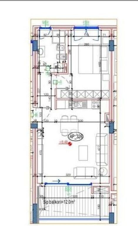 Apartament Per Shitje 1+1 Tek Gjiri i Lalezit (ID B110624) Tirane