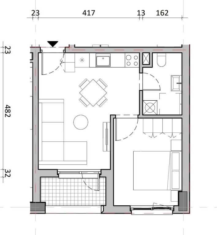 Apartament Per Shitje 1+1 Ne Fresk (ID B110625) Tirane