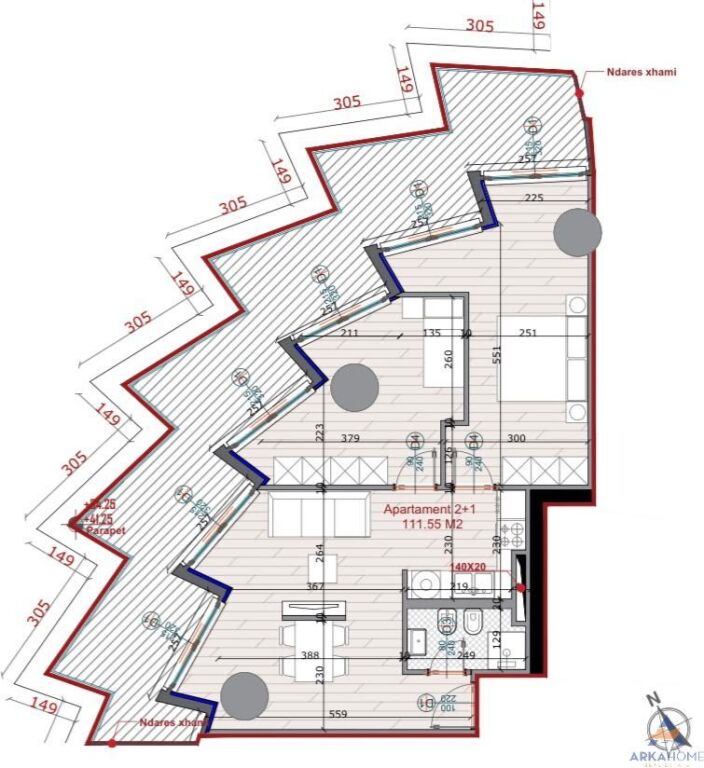 VENDESI APPARTAMENTO OCCASIONE 2+1 "SUNFLOWER RESIDENCE, VICINO CASA ITALIA" PREZZO TRATTABILE