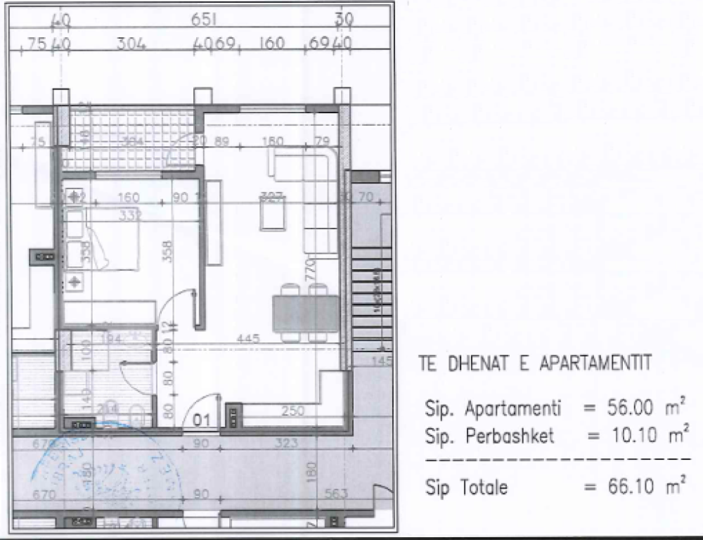 SHITET APARTAMENT 1+1 NE BULEVARDI NENE TEREZA KAMËZ ID 5641