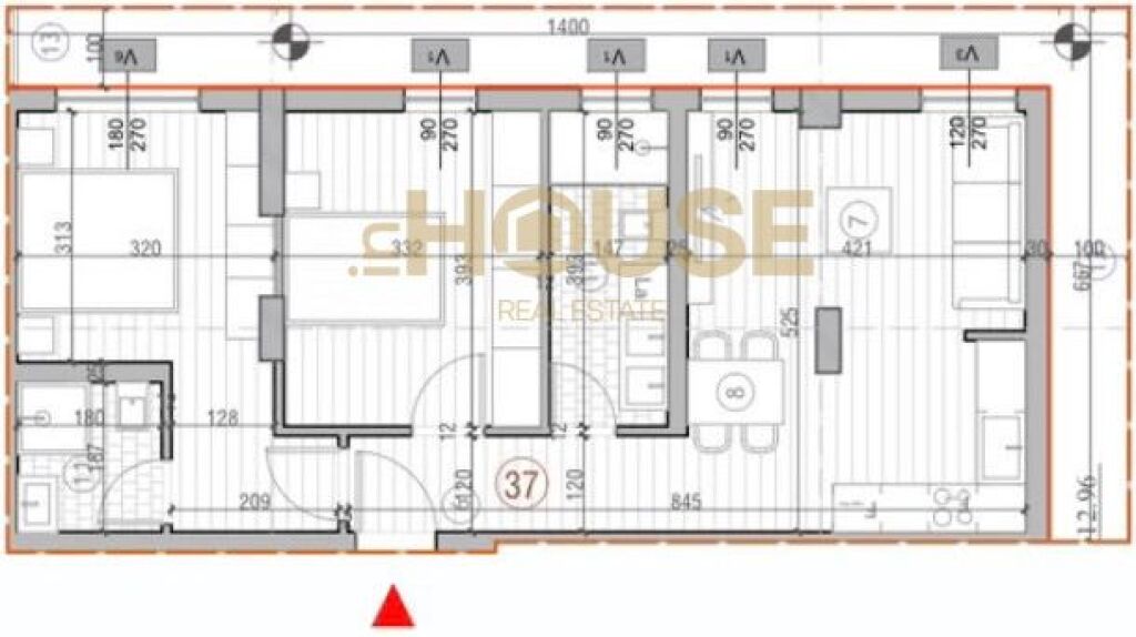 SUPER APARTMENT 2+1+2 + VERANDA FOR SALE AT DRY LAKE
