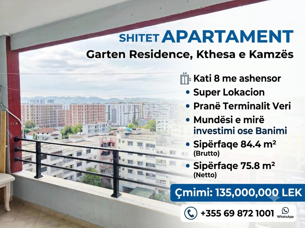 For sale 2+1 at the Garden City Towers /Casa Italia