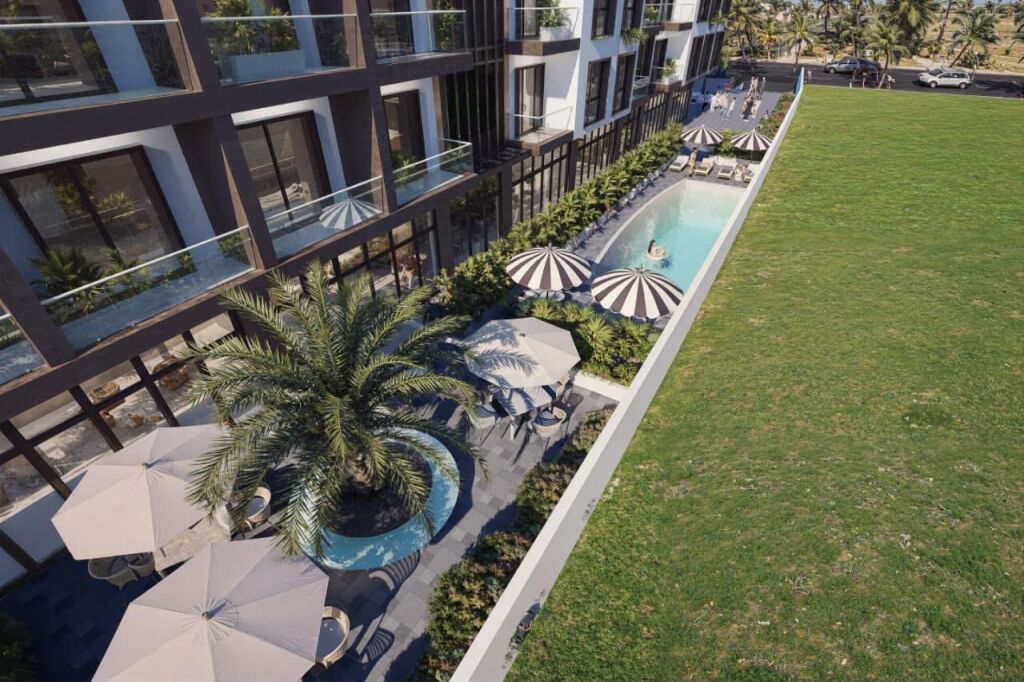 ‼️AUCTION‼️1+1 apartment for sale with pool view in the "Liam" Residence, Golem