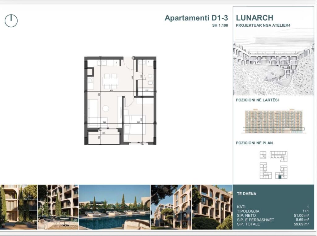APPARTAMENTO 1+1 IN LUNARCH RESIDENCE MALI I ROBIT GOLEM