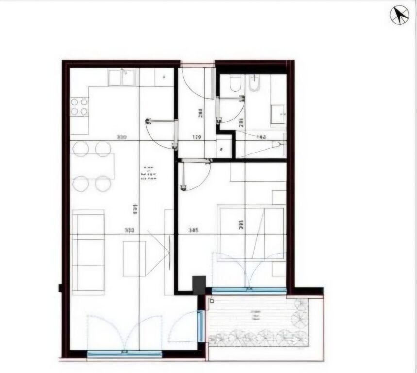 Apartment 1+1+Yard for sale at Square Village Residence, Dhermi! 218,000 Euro!