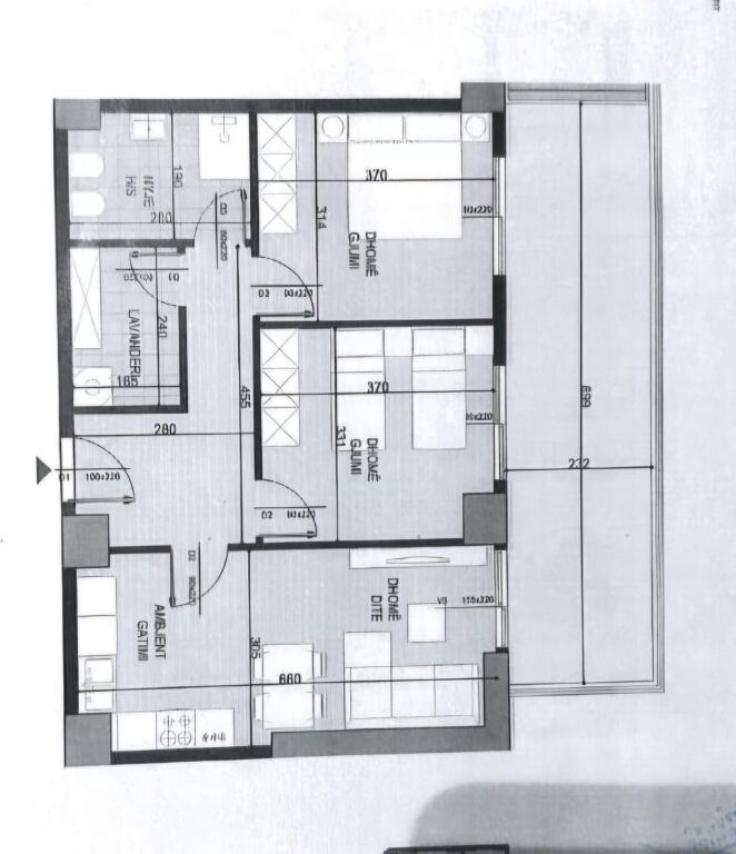 Shitet apartament 2+1+2 tek Pepa , ish Fusha e Aviacionit  ! 160.000 Euro !