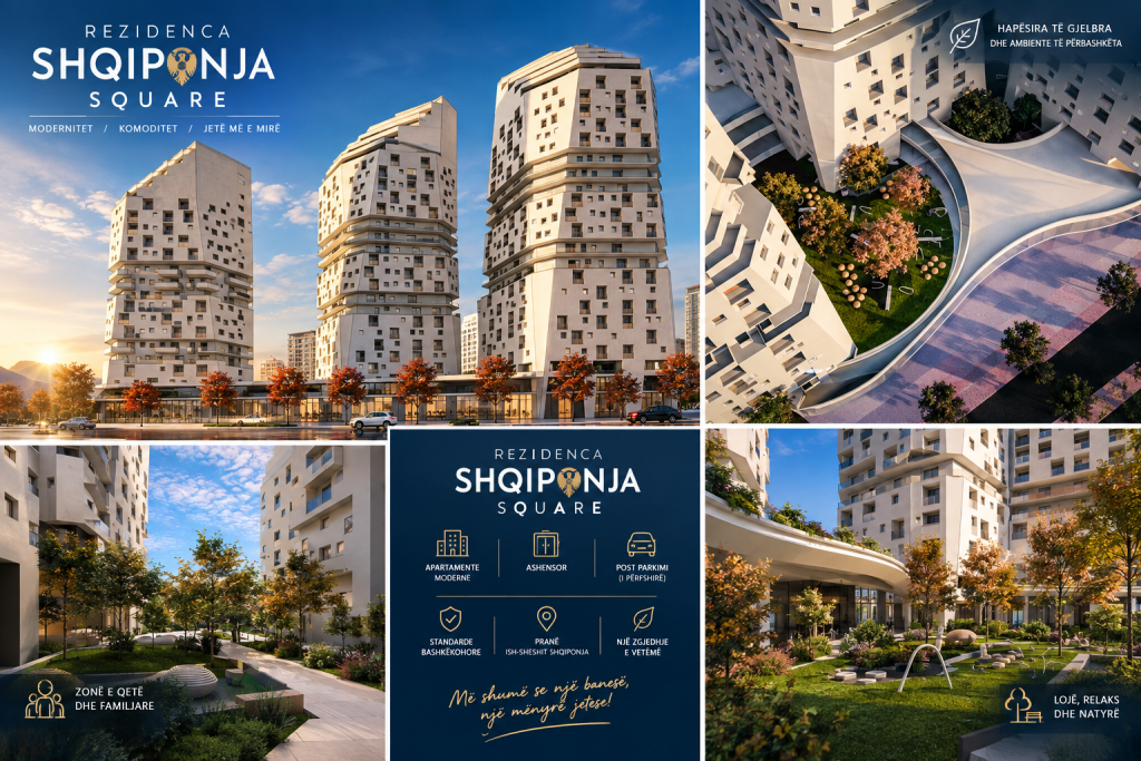 In vendita, Appartamento 1+1, Residenza Shqiponja Square, Tirana
