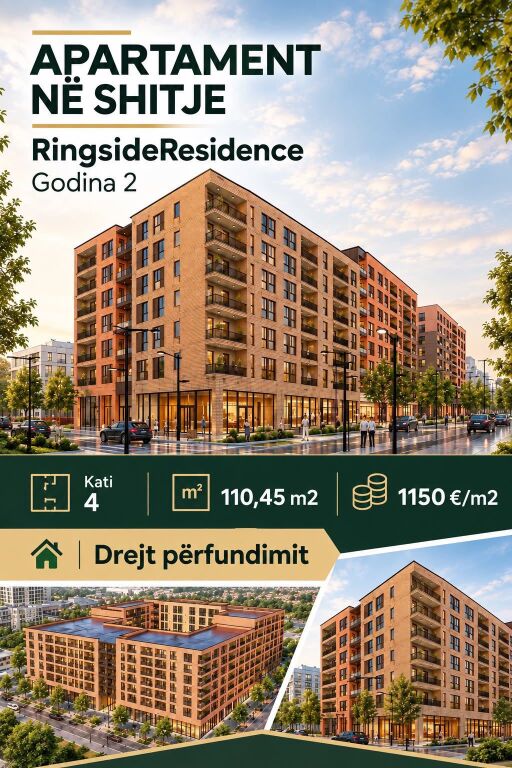 Appartamento 2+1 in vendita presso Ringside Residence, Paskuqan