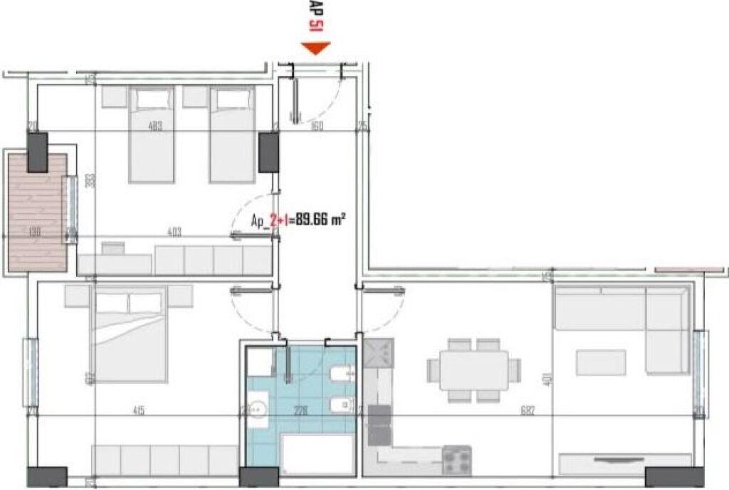 Hima Residence, Paskuqan Apartment 2+1