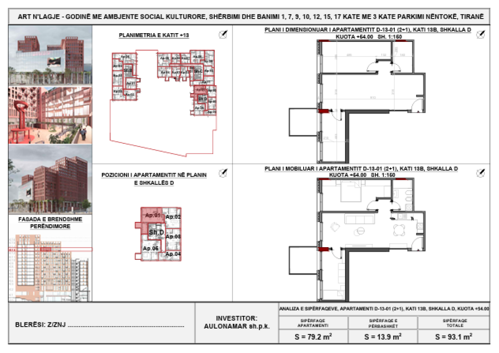 Art n’Lagje, Ish Venu Xhamllik Shitet, Apartament 2+1