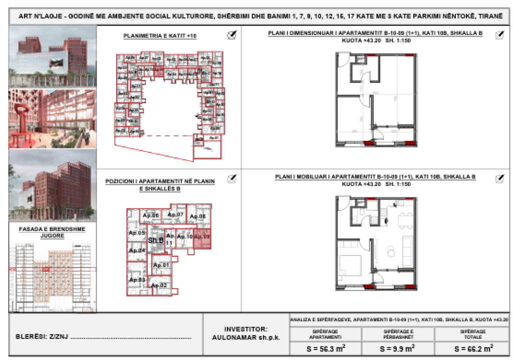 Art n’Lagje, Ish Venu Xhamllik Shitet, Apartament 1+1