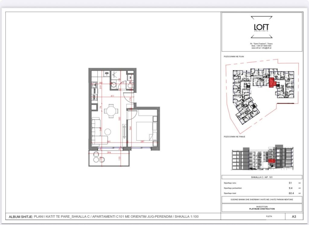 North Residence, Paskuqan For Sale, Apartment 1+1