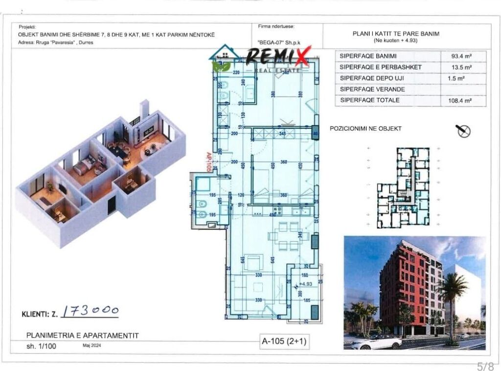 🏡 SHITET APARTAMENT 2+1 – PLAZH, DURRËS 🌊
