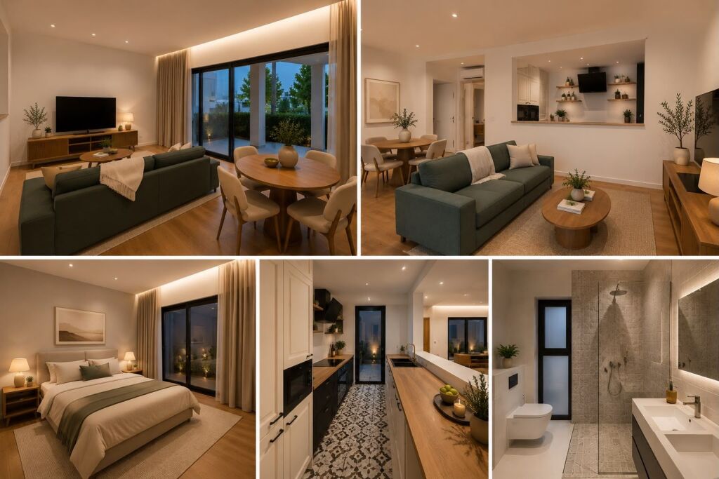 Apartament 2+1 me oborr &amp; post parkimi me qira – O2 Residence, Farkë !