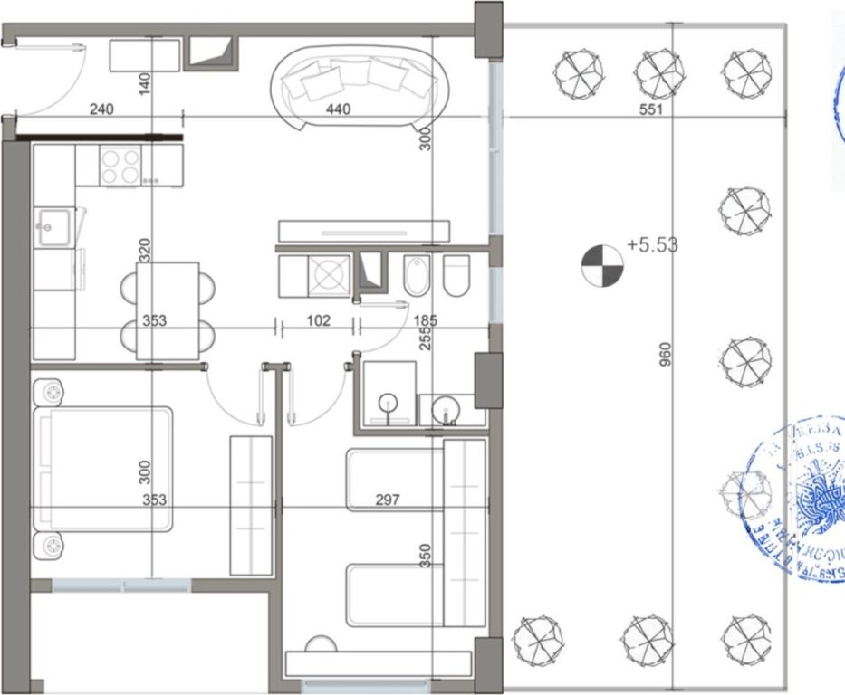 Apartment 2+1+ veranda for sale Near Amerikan 2
