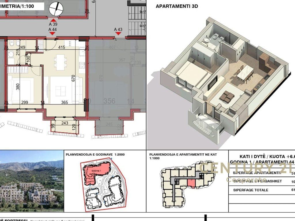 SHESIM APARTAMENT 1+1 NË "RADHIMA FORTRESS", RADHIMË, VLORË.