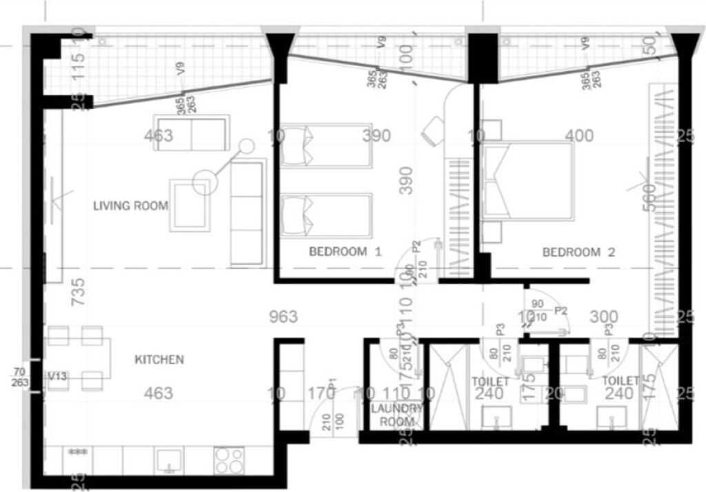 Apartament 2+1 per shitje tek Grow Green Residence ne Sauk.