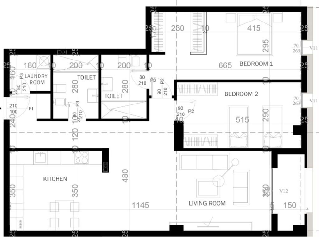 Apartament 2+1 per shitje tek Grow Green Residence ne Sauk.