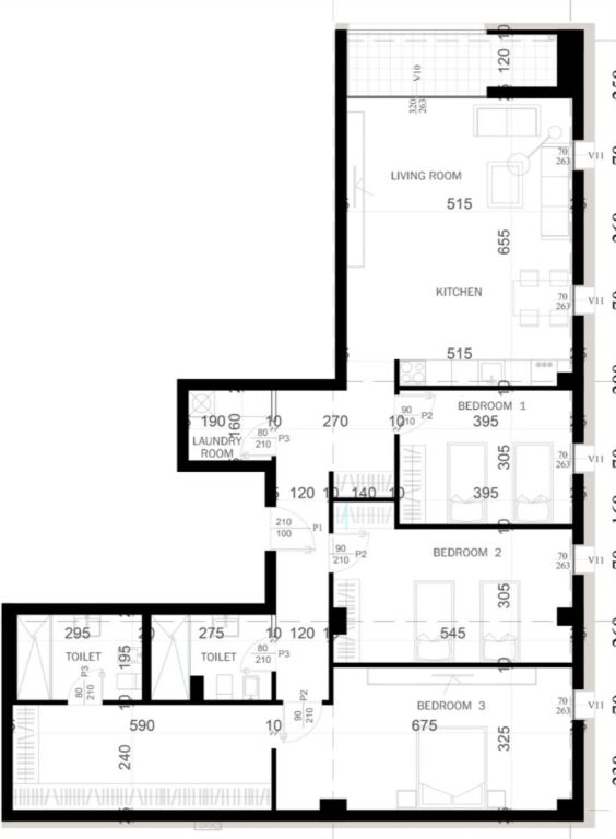 Apartament 3+1 per shitje tek Grow Green Residence ne Sauk.