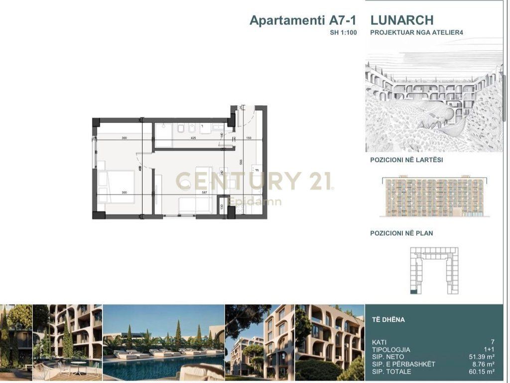 ESCLUSIVO! Appartamento 1+1 in vendita a Lunarch Residence Mali i Robit! Vista mare