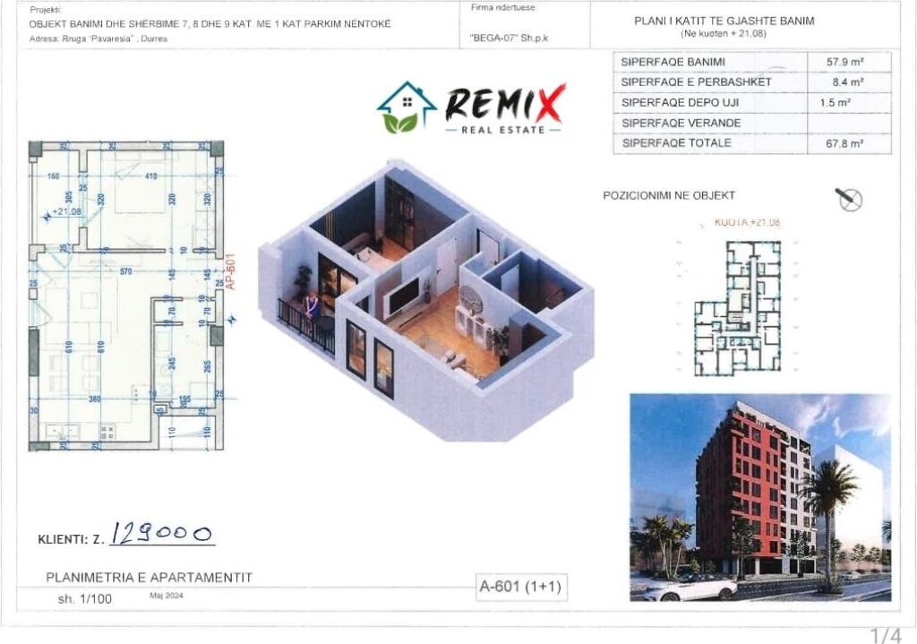 🏡 SHITET APARTAMENT 1+1 – PLAZH, DURRËS 🌊