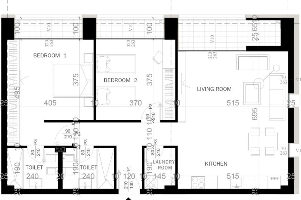 Apartament 2+1 per shitje tek Grow Green Residence ne Sauk.