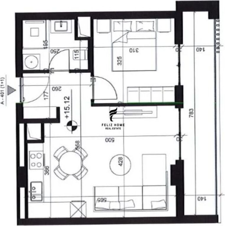SHITET APARTAMENT 1+1 XHAMLLIK 109.600 EURO FH-94940