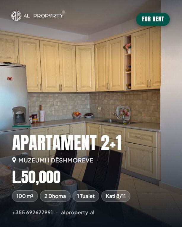 🏠 Appartamento 2+1+2 balconi in affitto vicino al Museo dei Martiri, Durazzo.