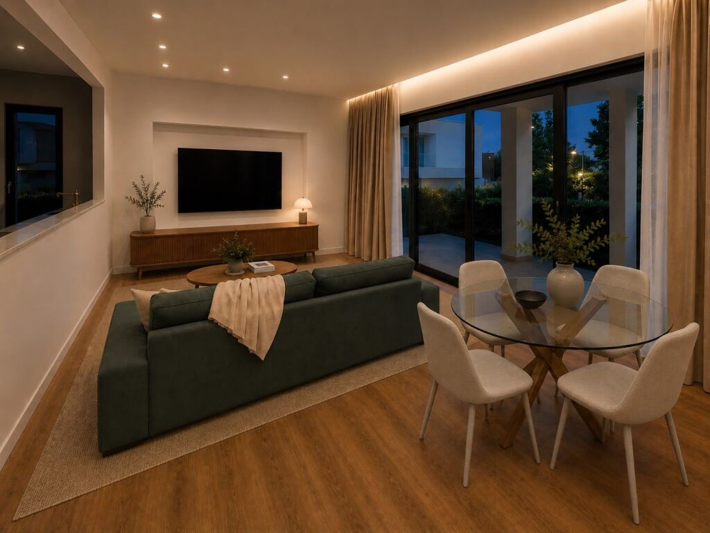 Apartament 2+1 me oborr &amp; post parkimi me qira – O2 Residence, Farkë !