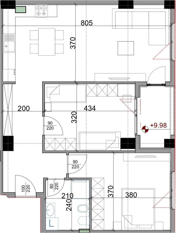 APARTAMENT 2+1 KOMPLEKSI AURA