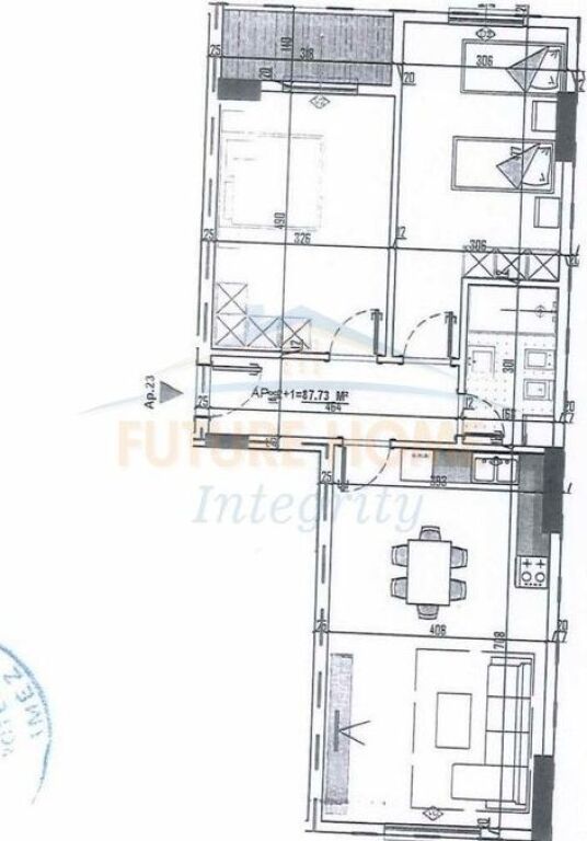 In vendita, Appartamento 2+1+Posto Auto, Bridge Side Residence, Tirana.