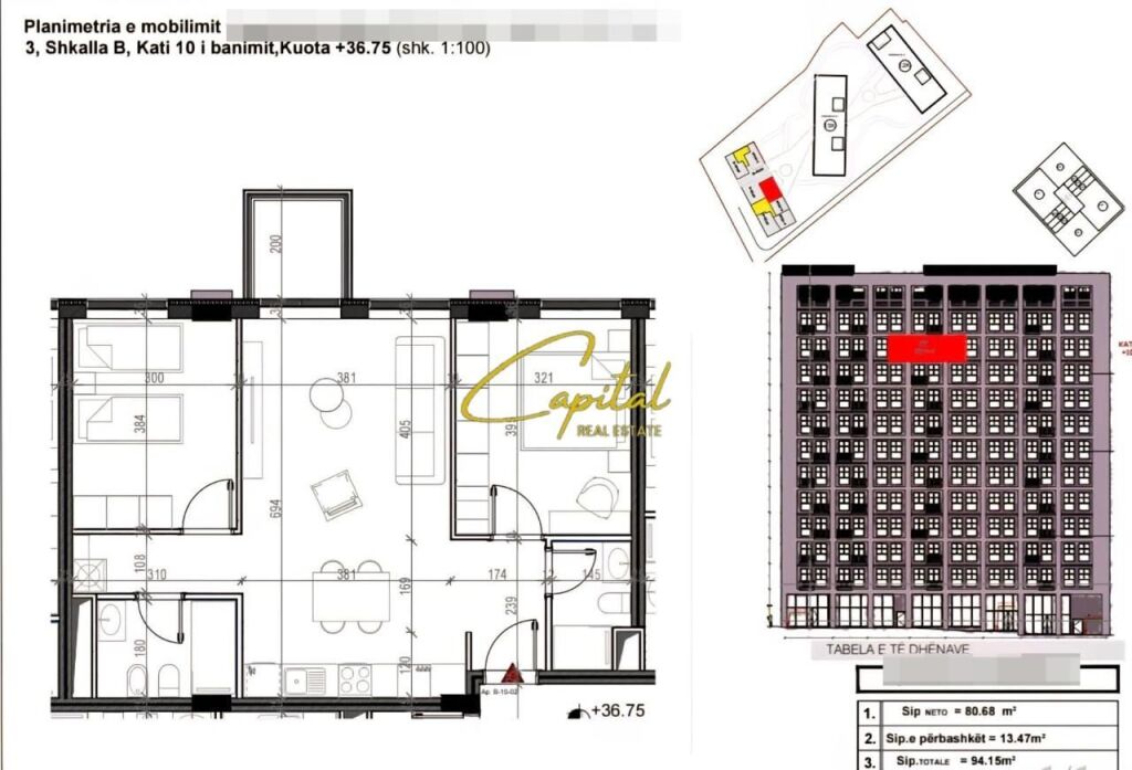 SHITET APARTAMENT 2+1+2 XHAMLLIKU 164.700 EURO