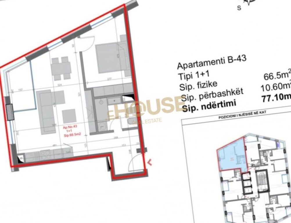 APARTAMENT 1+1 NE SHITJE TE FARMACIA 10 [KONVERTOHET 2+1]