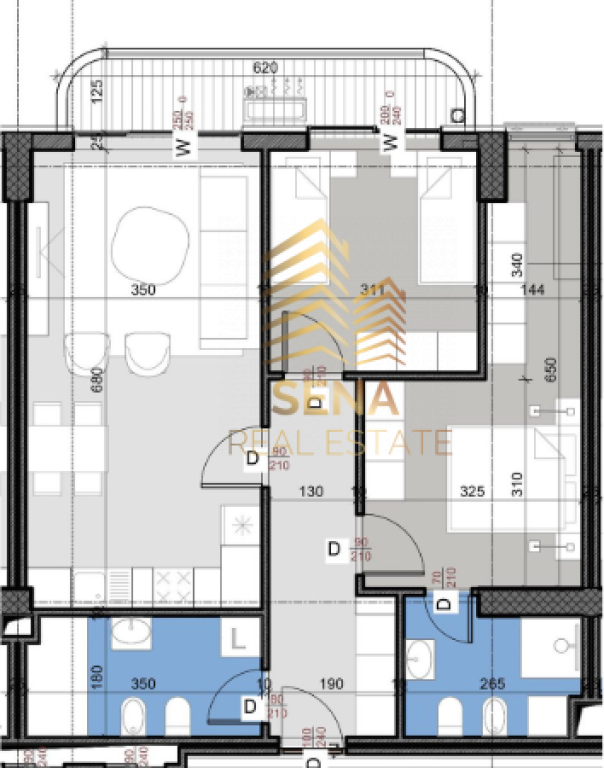 In vendita, Appartamento 2+1+2+blk, Via Dibra – Dietro American II, 1800 Euro/ m²