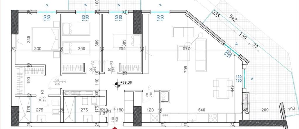 Apartament 3+1 per shitje tek Rezidenca Shqiponja Square Building.