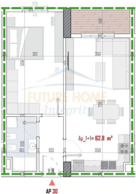 Shitet, Apartament 1+1, ALB AS Residence, Tiranë.