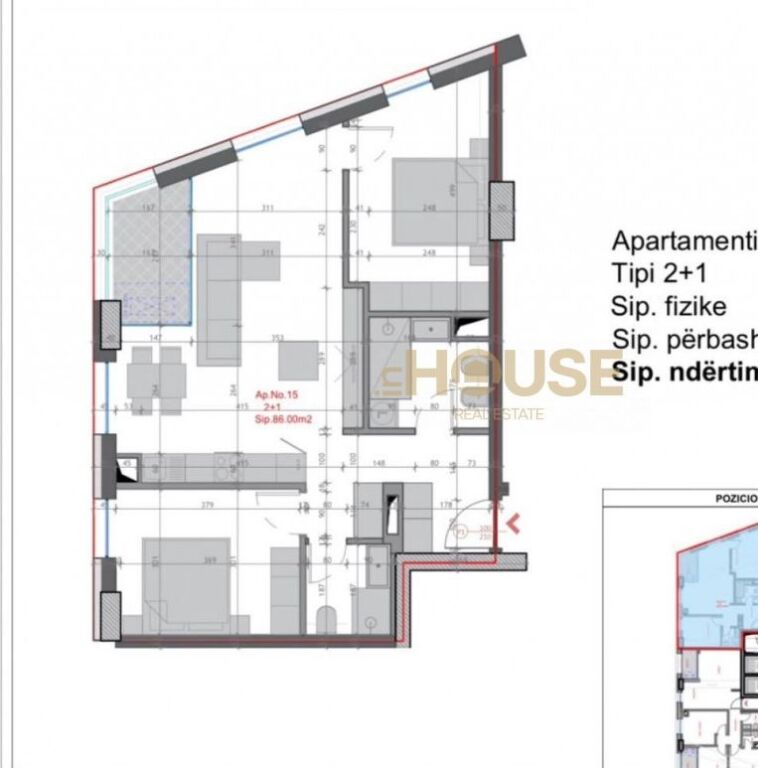 APARTAMENT 2+1 +2 NE SHITJE TE FARMACIA 10