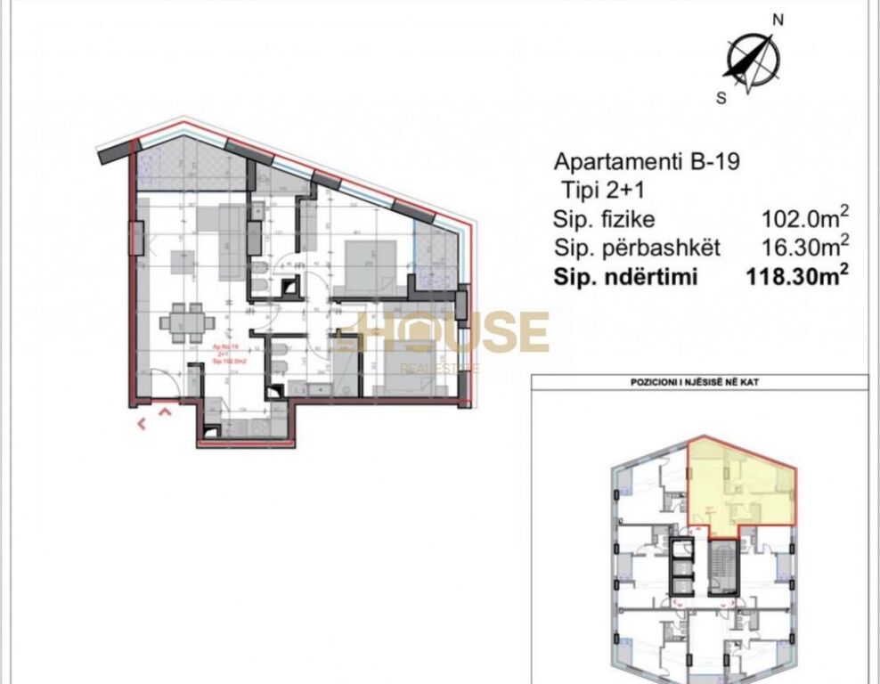 APARTAMENT 2+1 +2 NE SHITJE TE FARMACIA 10