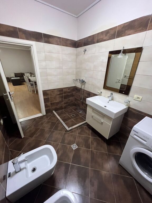 # FOR RENT: 2+1+Large Veranda 📍 German Villas - 5 Min. from Elbasan St. (140 m²) | 4th Floor || 55,000 ALL/Month