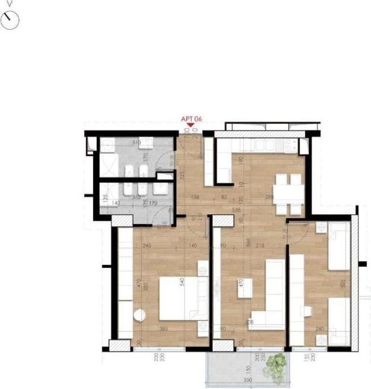 Apartament per shitje 2+1+2 te Turdiu